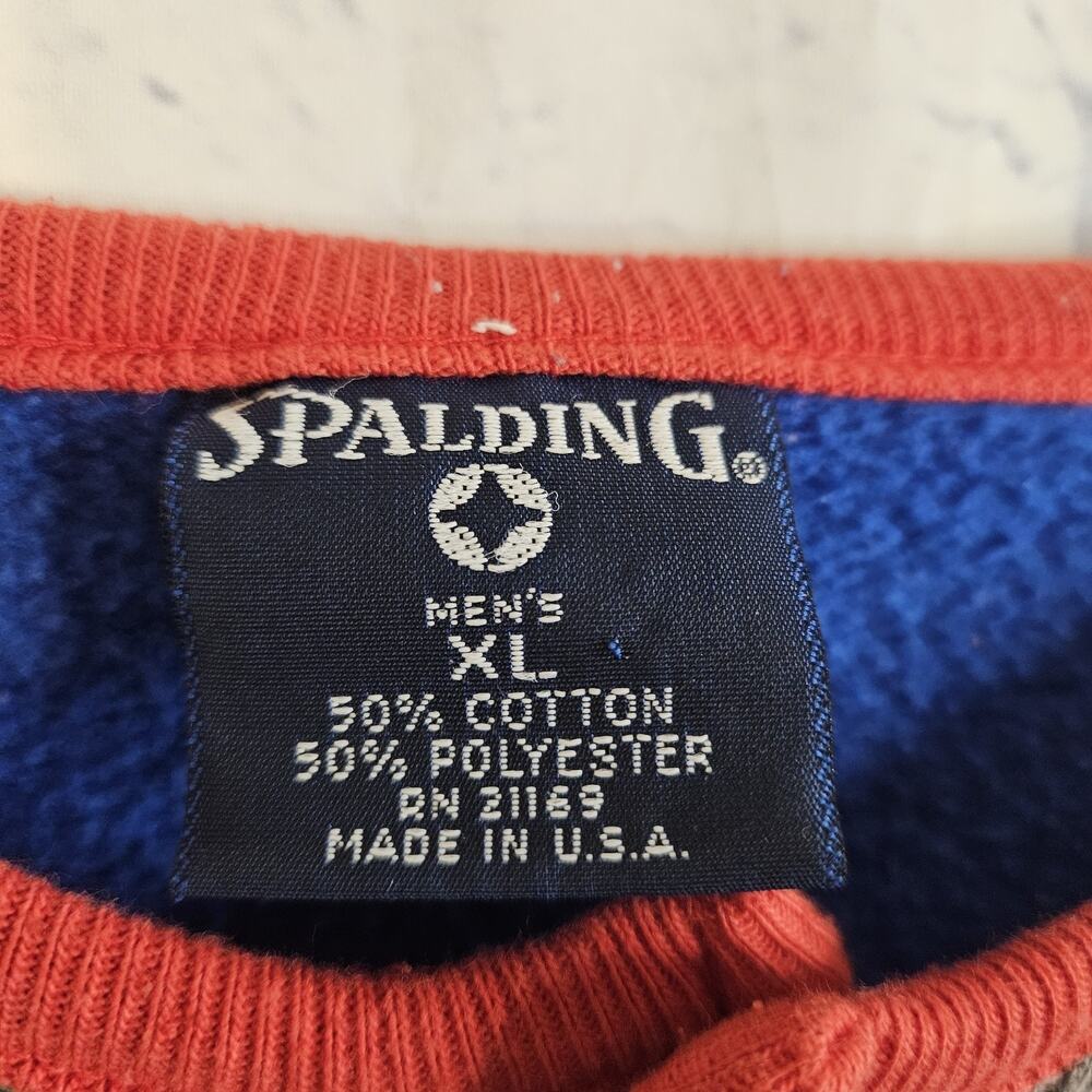 Vintage Spalding Sweatshirt Mens XL Colorblock Crew Neck Active - Picture 4 of 4